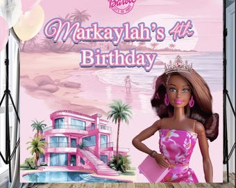 Pink Doll Backdrop/BirthdayTheme/Photo can be added upon request