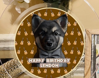 Custom Dog Image Theme Party Plate| Dog Birthday|Happy Birthday| 10 or 7 in size| Celebration|Disposables Plates|Fast Shipping
