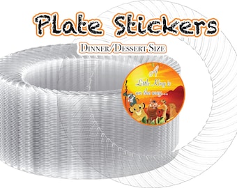 Jungle Baby Shower Plate Custom Stickers |Fits Clear plastic 9/10" dinner or 7' dessert plates|Please read description|Twin baby shower