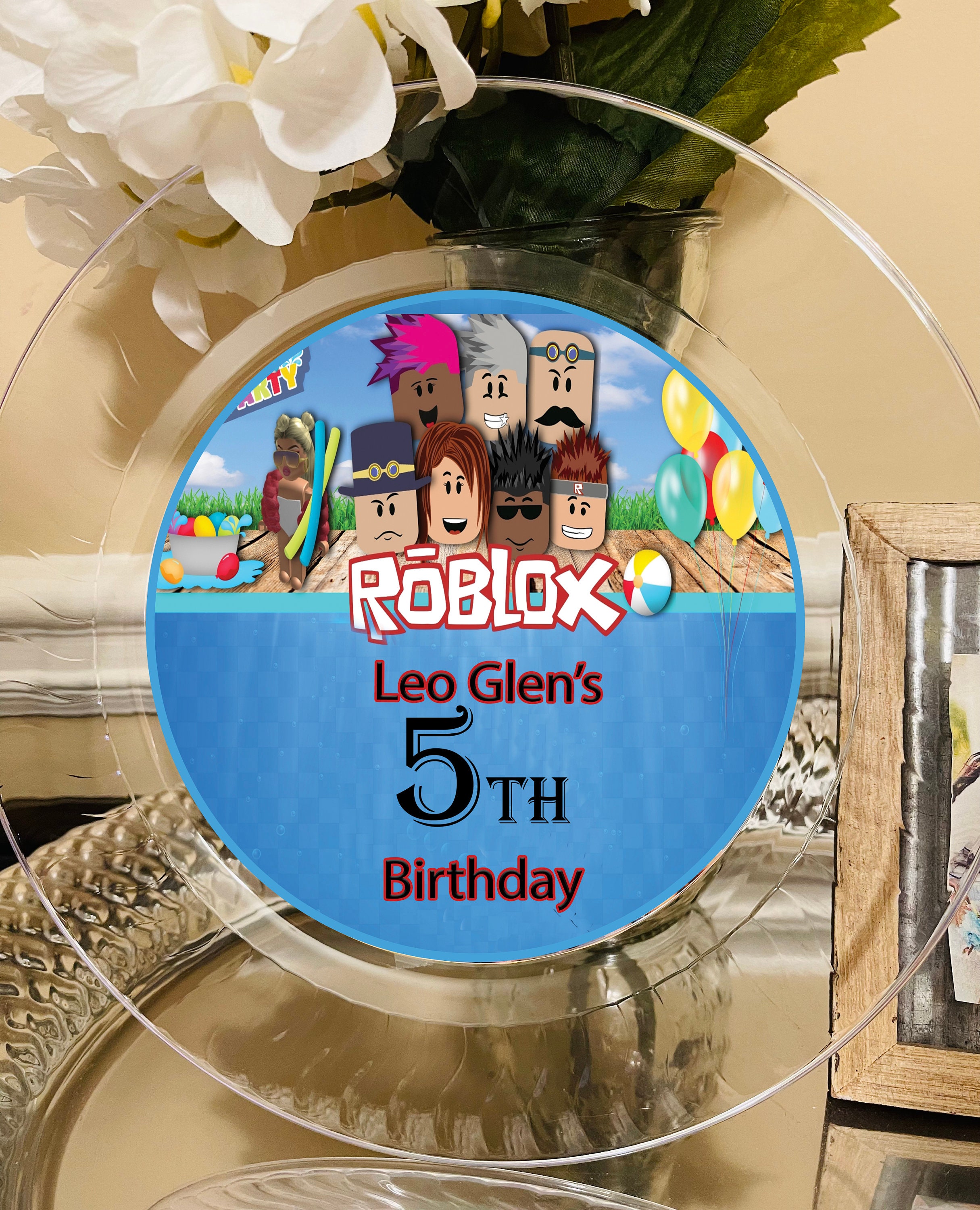 Roblox Birthday Plate Roblox Theme Event Plastic clear -  Portugal