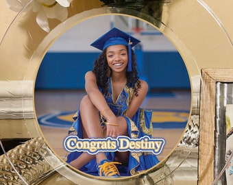Your Graduation Image Party Plate| Plastic clear plates| 10 or 7 in size|Birthday Celebration|Disposables Plates|Customize