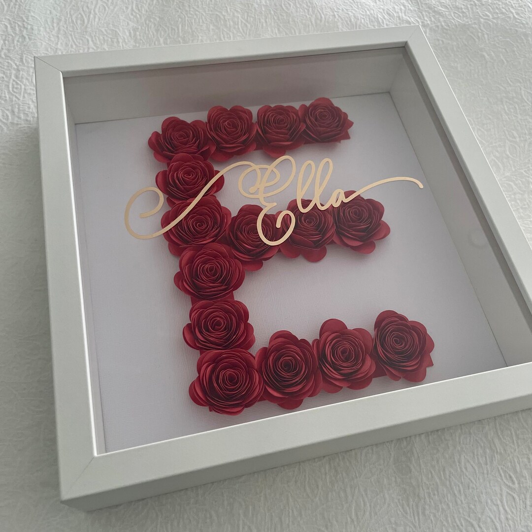 Custom Initial Shadow Box Frame Etsy Australia