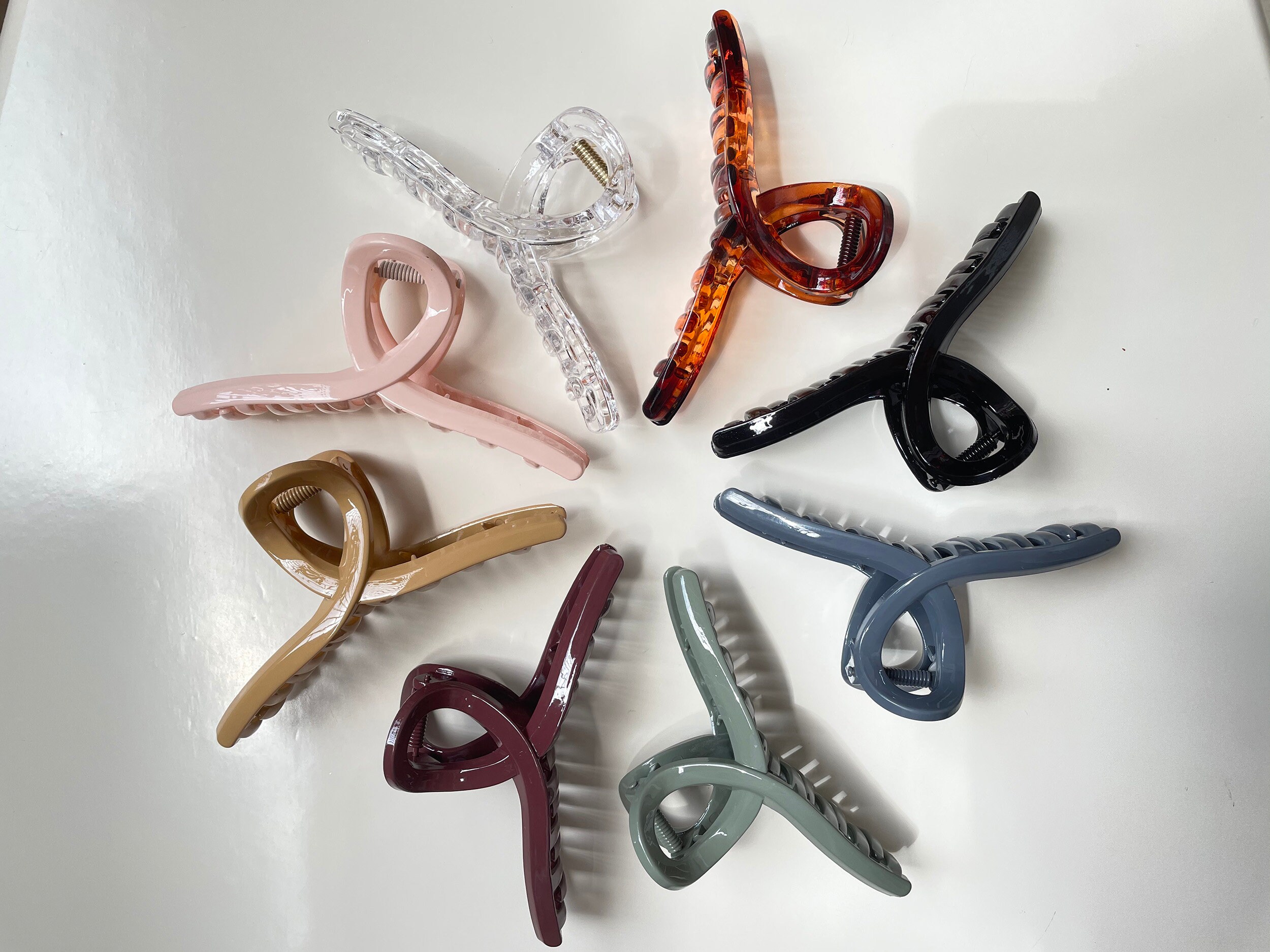 Clear hair clawsbig hair clawx large french claw hair Etsy