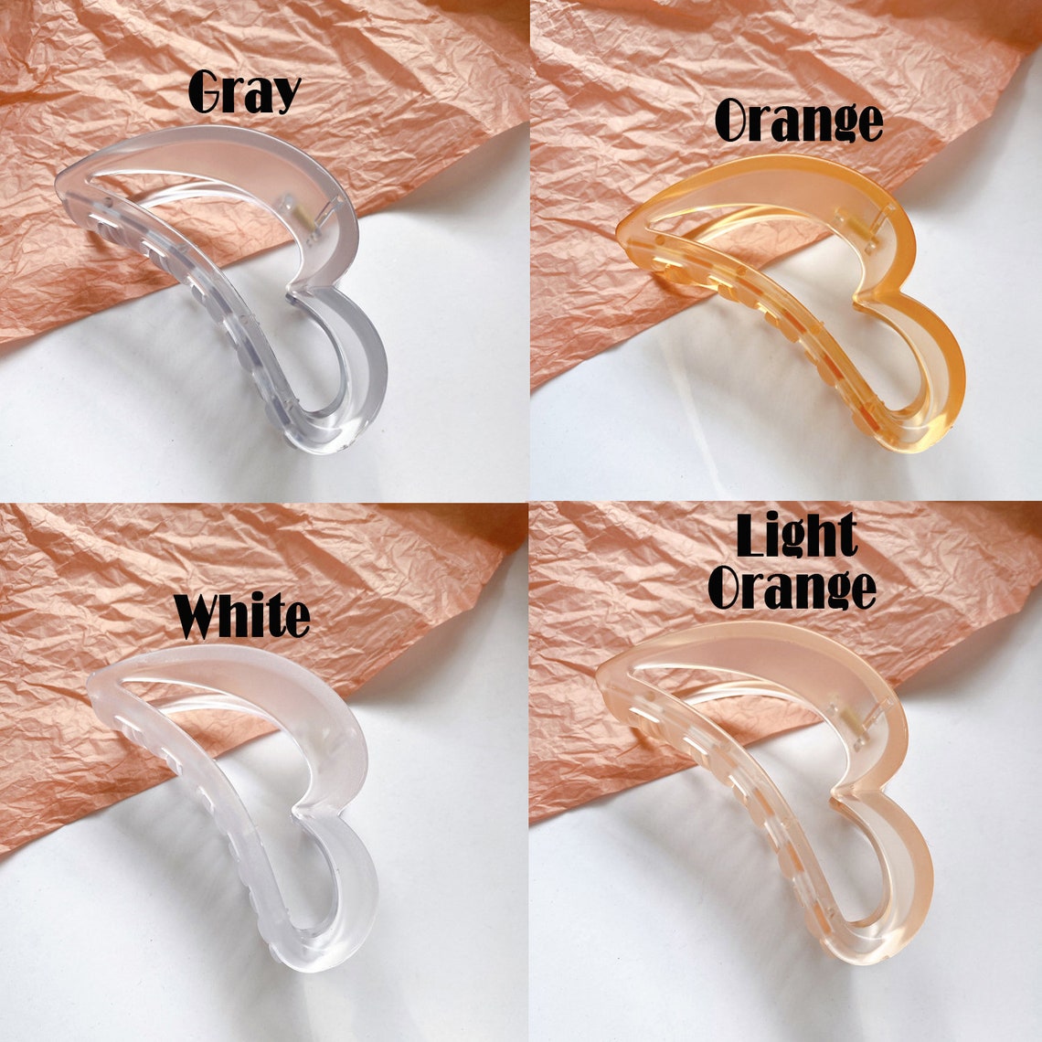 Jelly hair clawsbig hair claw for thick hairx large french Etsy