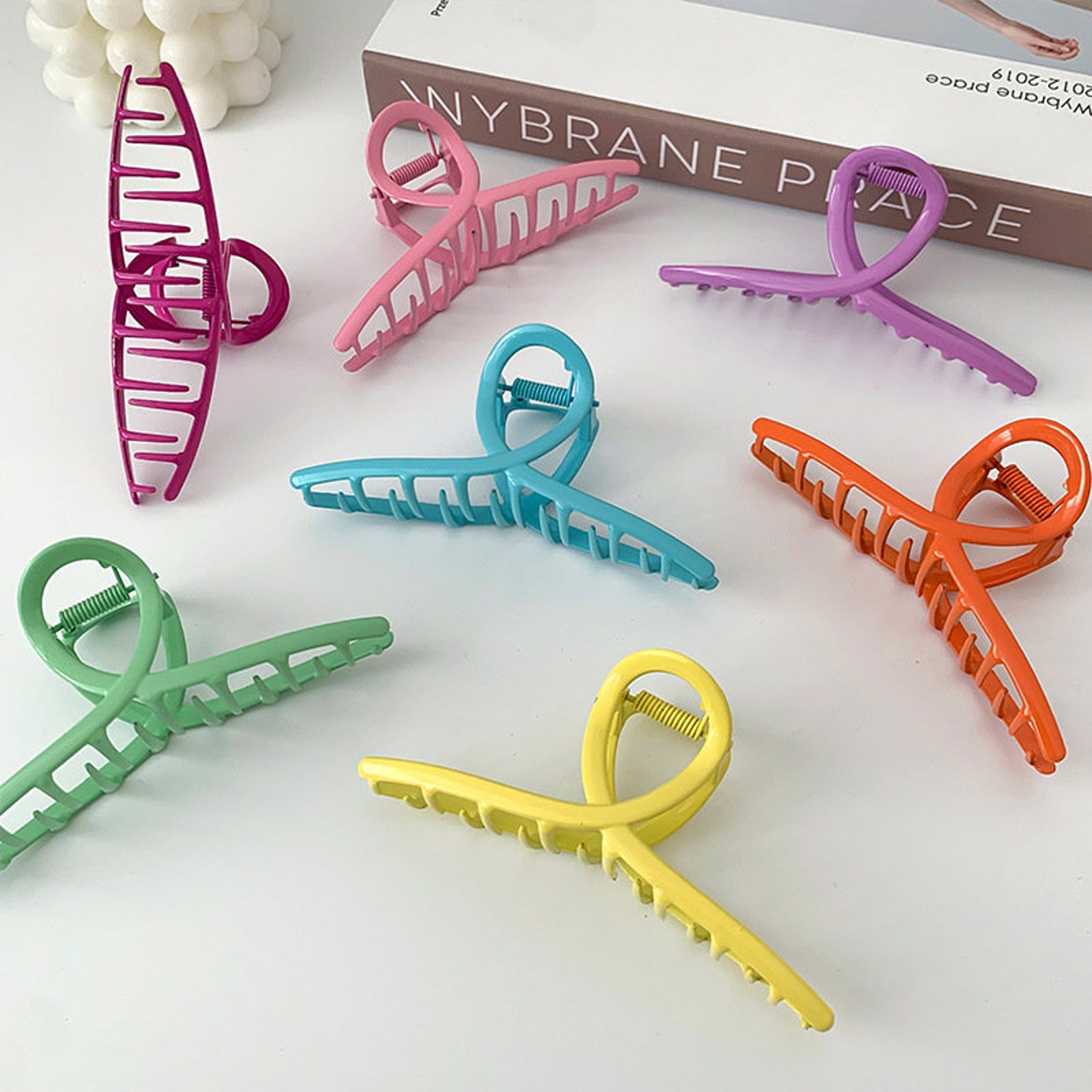 Neon Hair Claw ClipMetal Hair Claw Clips For Thick HairHUGE Etsy