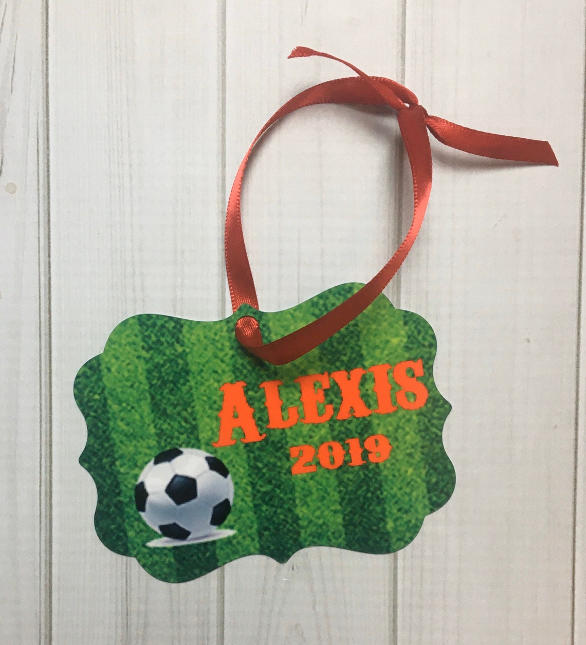 Personalized Soccer Ornament Etsy