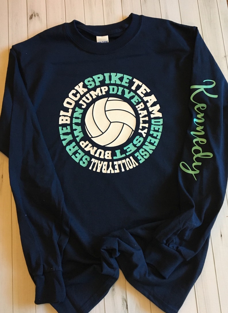 Personalized volleyball tee Etsy