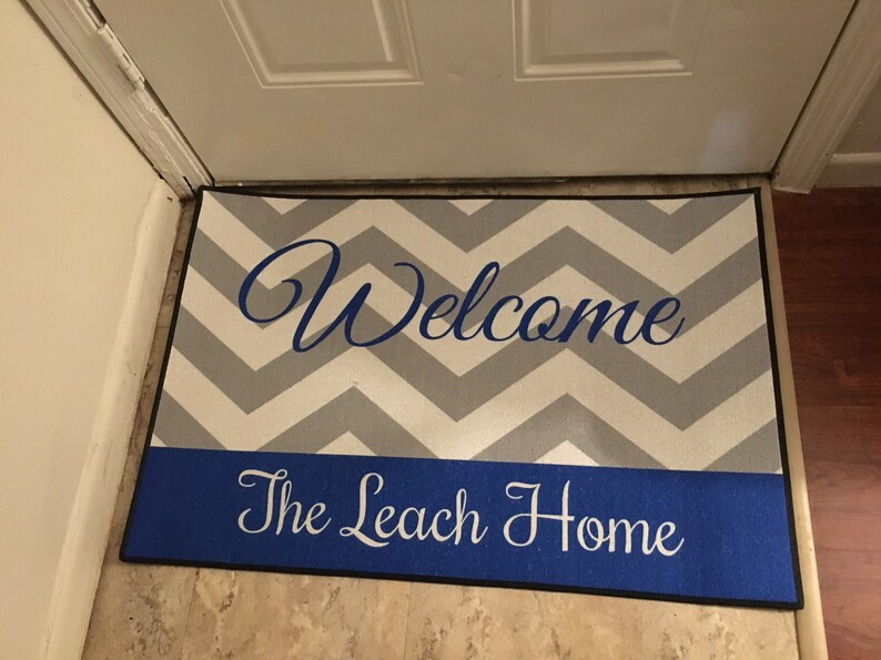 Personalized mat for indoor or outdoor use. Multiple Etsy