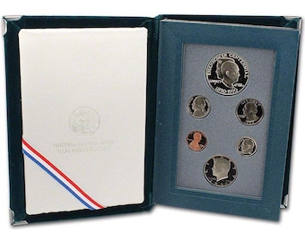 NICE SET W//COMMEMORATIVE DOLLAR /& ORIG PACKAGING 1987 U.S PRESTIGE PROOF SET