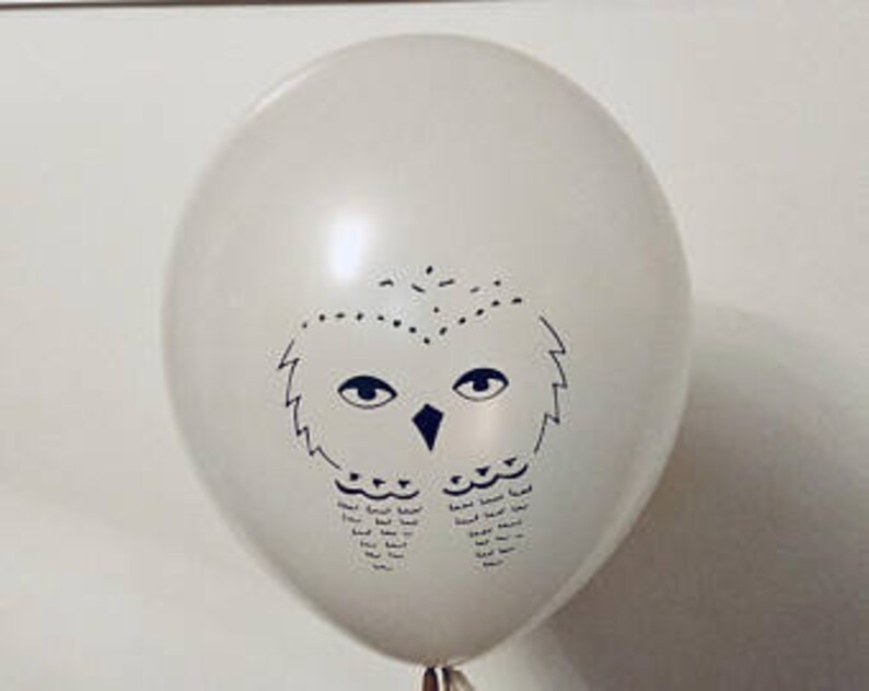 10 Hedwig Owl Balloons White Magic Balloon Hedwig Potter Etsy
