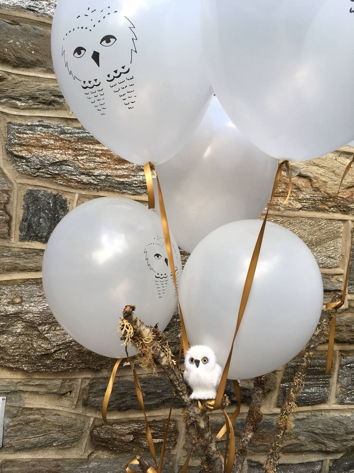 PotterThemed Owl Balloons White Latex 6 CT Hedwig Etsy