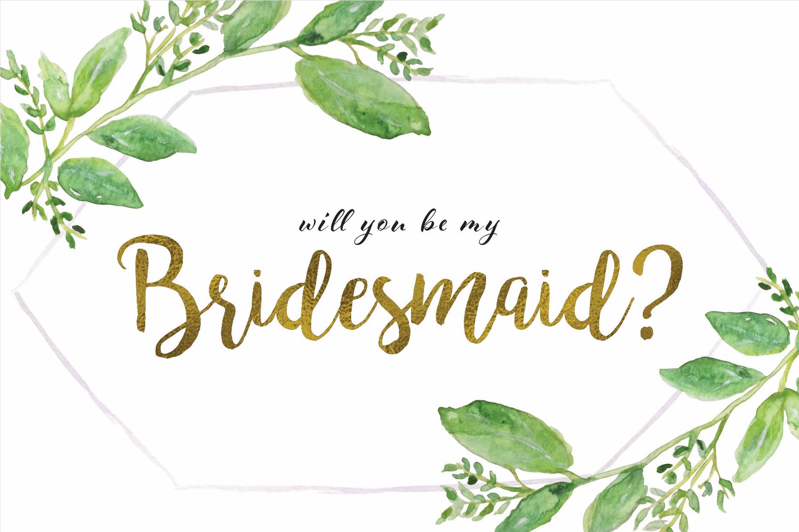 Printable Will You Be My Bridesmaid Card Printable Maid of Etsy