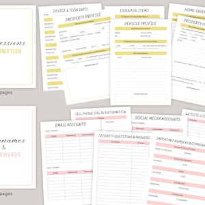 Emergency Binder Fillable and Printable PDF - "What if?" Binder, In Case of Emergency Printable Organizer, End of Life Planner image 6