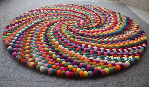 colorful round rugs indoor outdoor image colorful felt ball round rug multi color nursery carpet etsy colorful round rugs indoor outdoor image colorful felt ball round rug multi color nursery carpet etsy