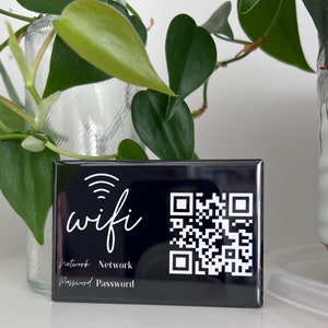 Personalized Wifi QR Code Magnet: Hardback Fridge Decor