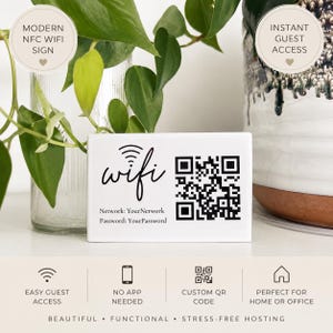 Custom Wi-Fi Password Magnet: Modern Guest Network Sign