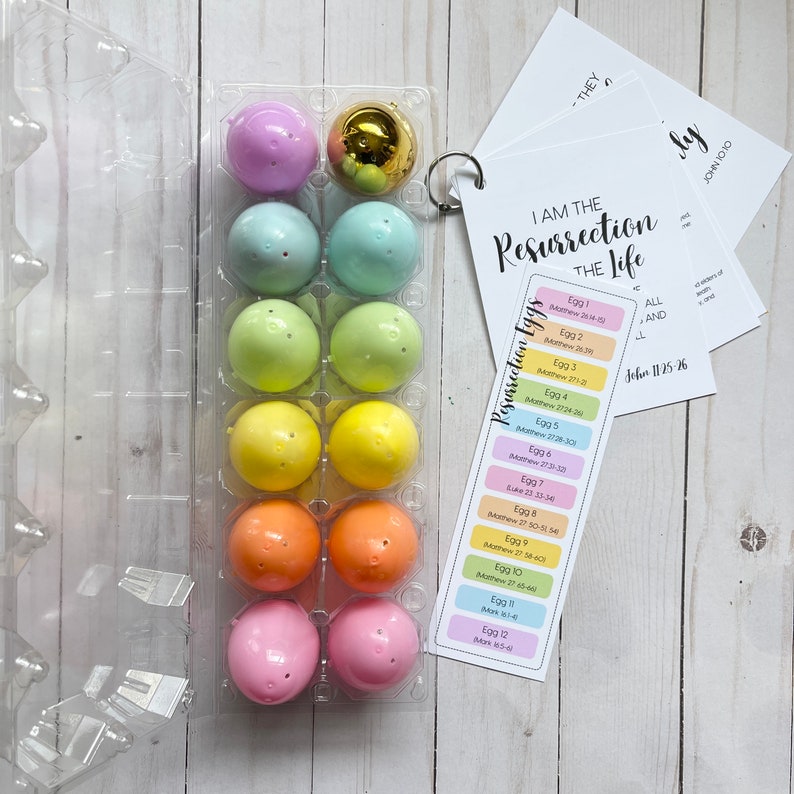 Resurrection Easter Egg Set Countdown Activity Religious Easter ...