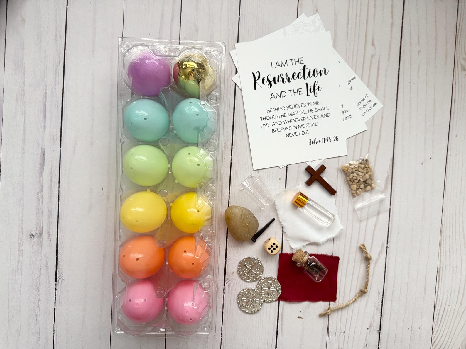 Resurrection Easter Egg Set Countdown Activity Religious Easter ...