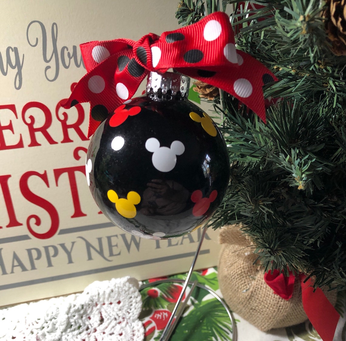 Disney Mickey Mouse Inspired Disney Ornaments. - Etsy