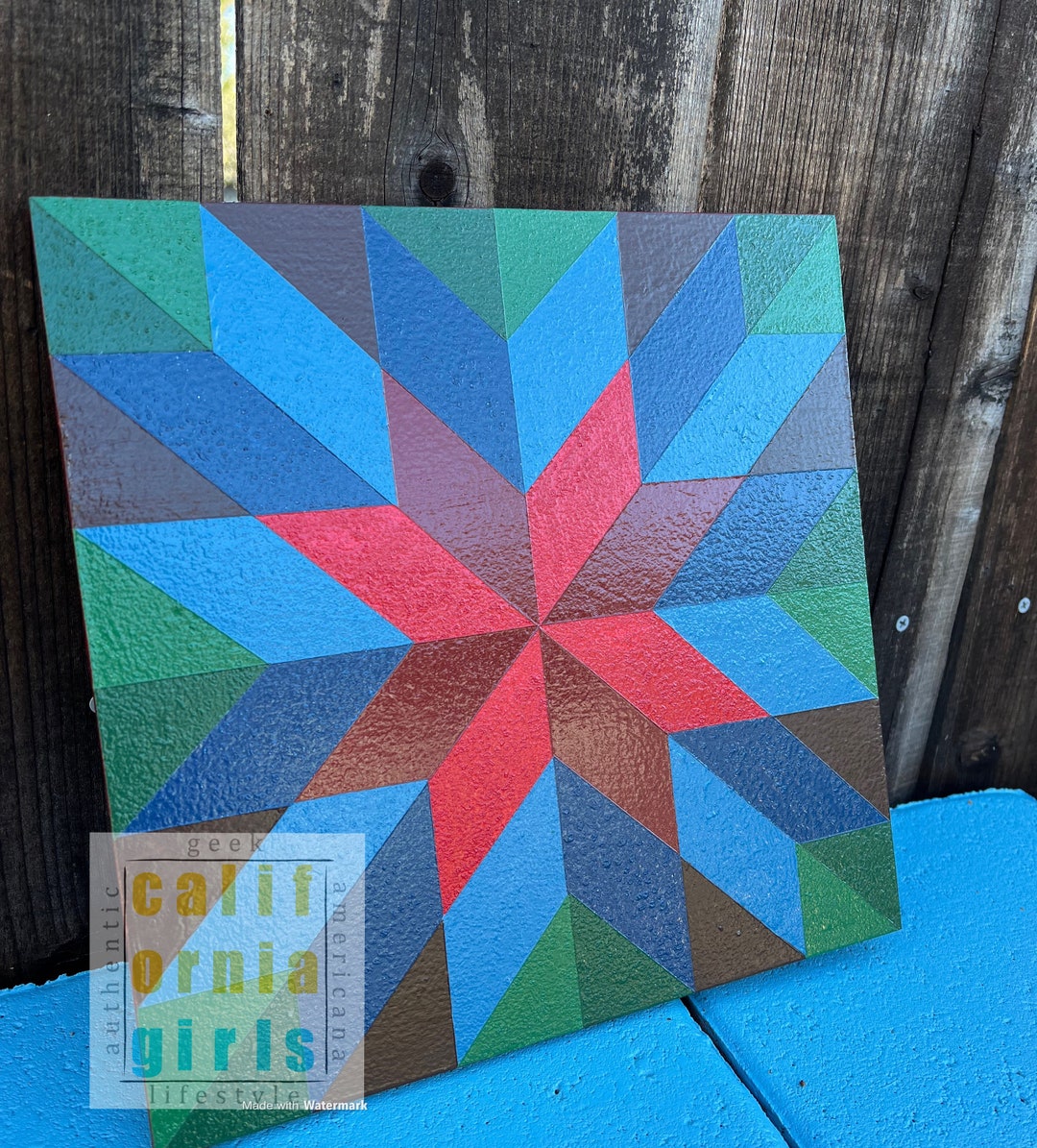 Small Dark Barn Quilt Etsy