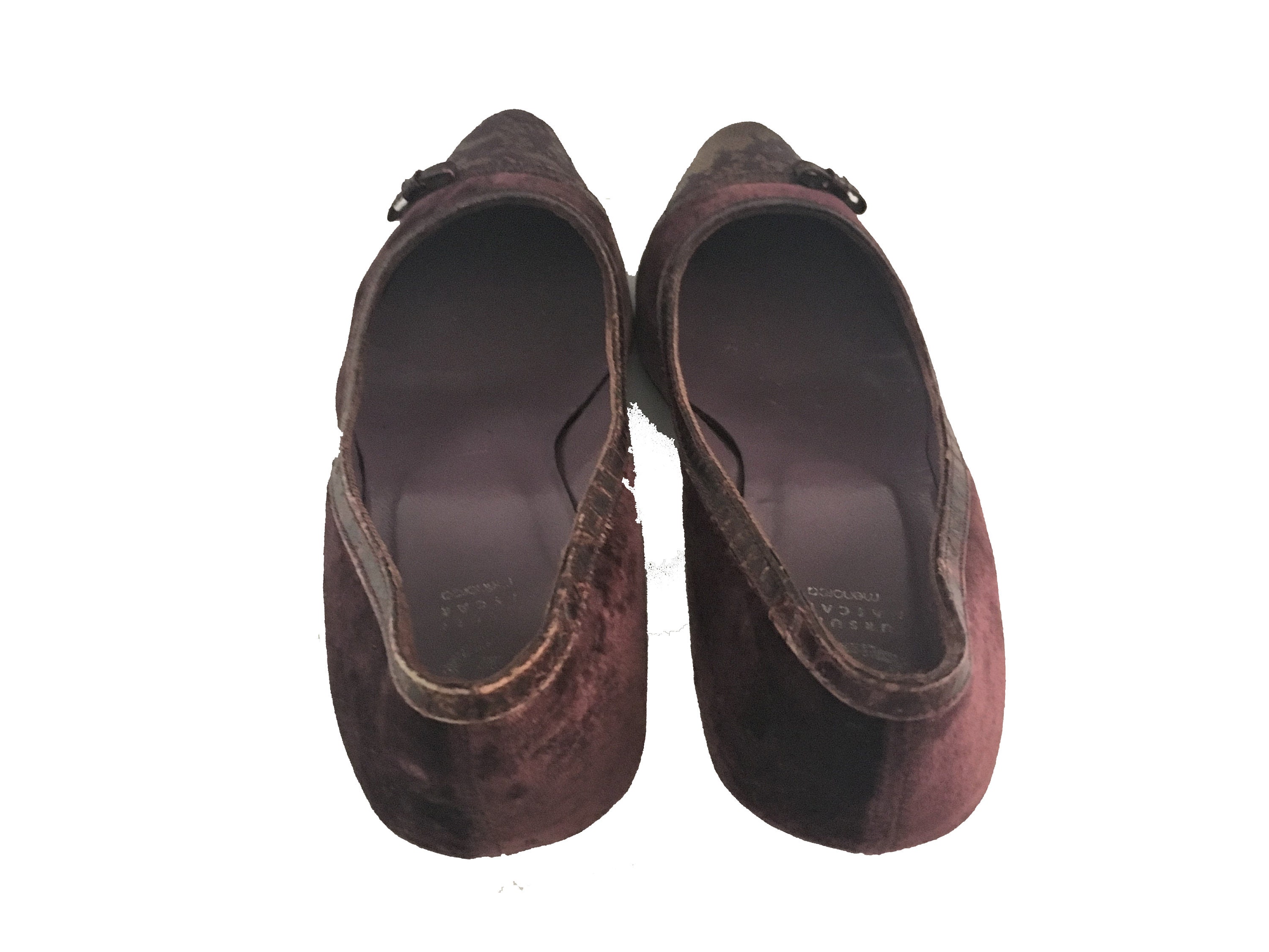 Vintage URSULA MASCARO Elegant Velvet Low Heel Shoes | Etsy