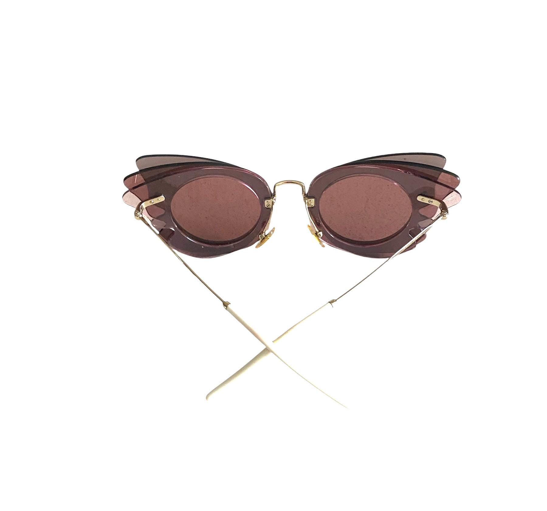 Reserved Do Not Buy Miu MIU Butterfly Shaped Sunglasses - Etsy display picture 3