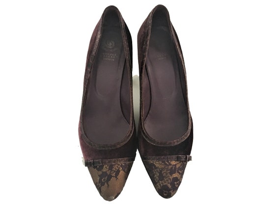 Vintage URSULA MASCARO Elegant Velvet Low Heel Sh