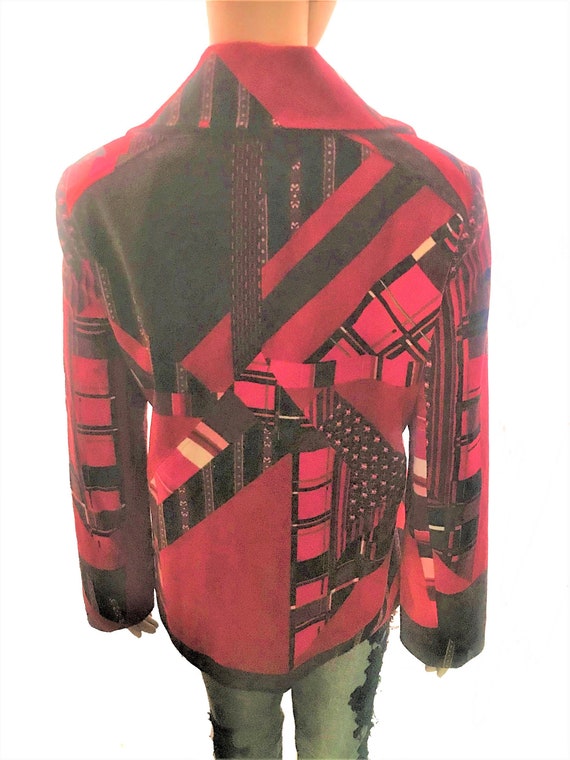 Vintage KENZO 80's Striking Multi-coloured Velvet… - image 6