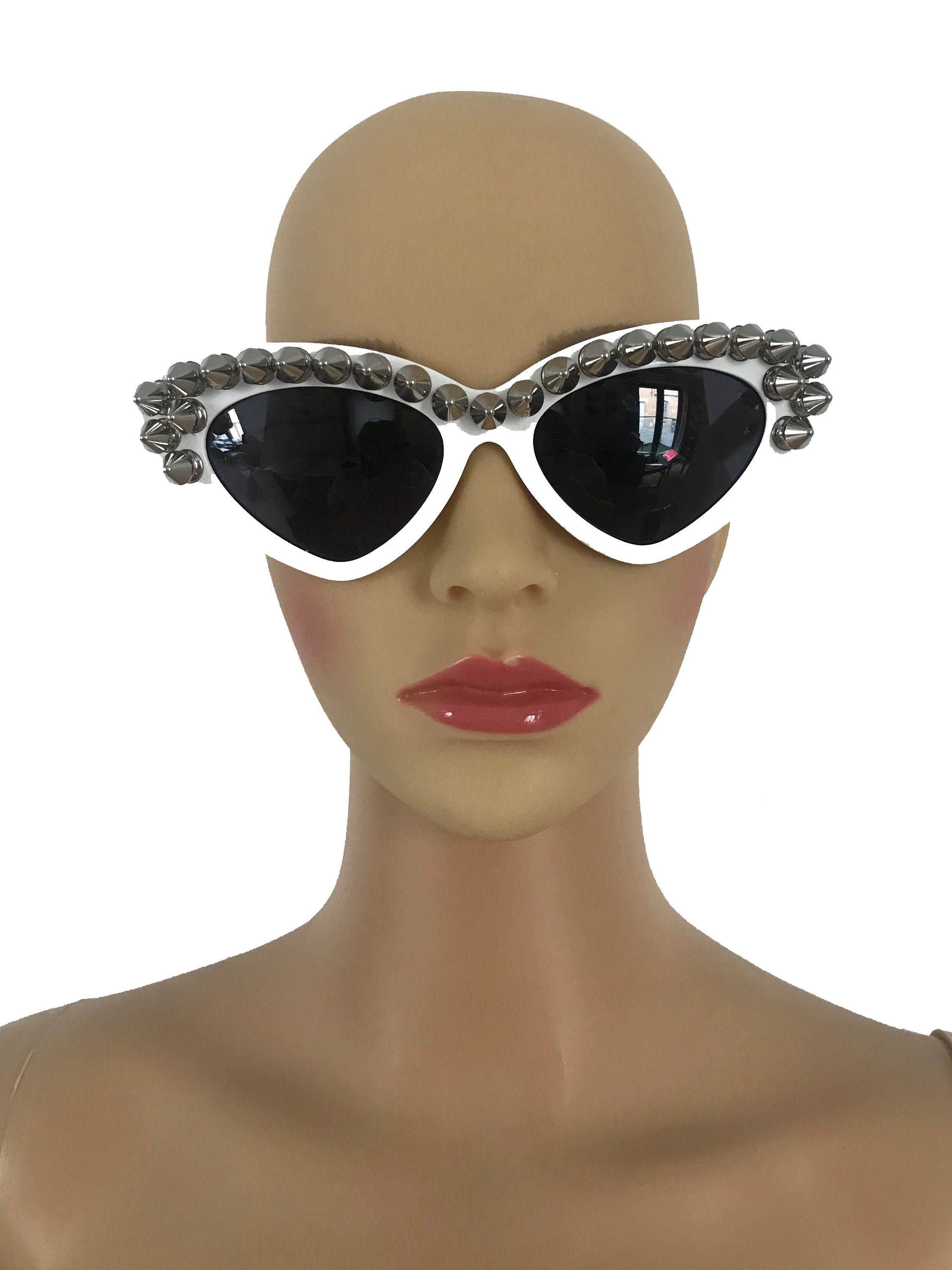 moschino 52mm studded cat eye sunglasses