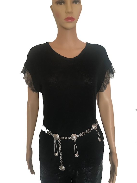Vintage GIANNI VERSACE Historic Chain Belt Neckla