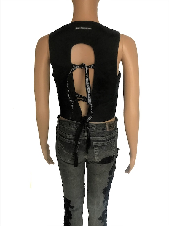 Vintage JEAN PAUL GAULTIER Rare Fab Black Corset Bustier Vest - Etsy