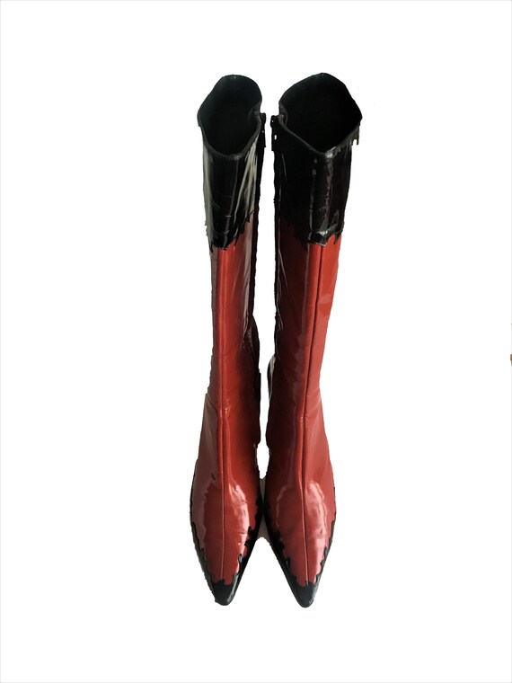 Vintage CHARLES JOURDAN 1990’s striking red/black
