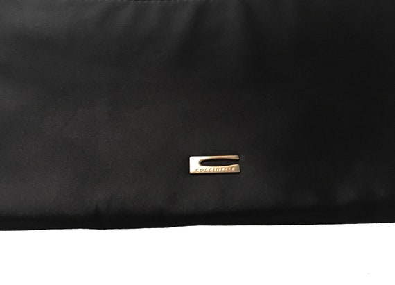 COCCINELLE Pretty Small Black Satin Shoulder Handbag Metal Wire Handle  Adorned With Stones - Etsy