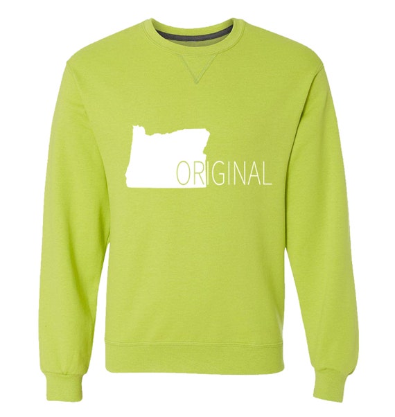 neon green crew neck