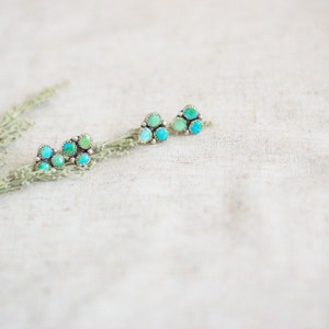 Small Turquoise Cluster Earrings