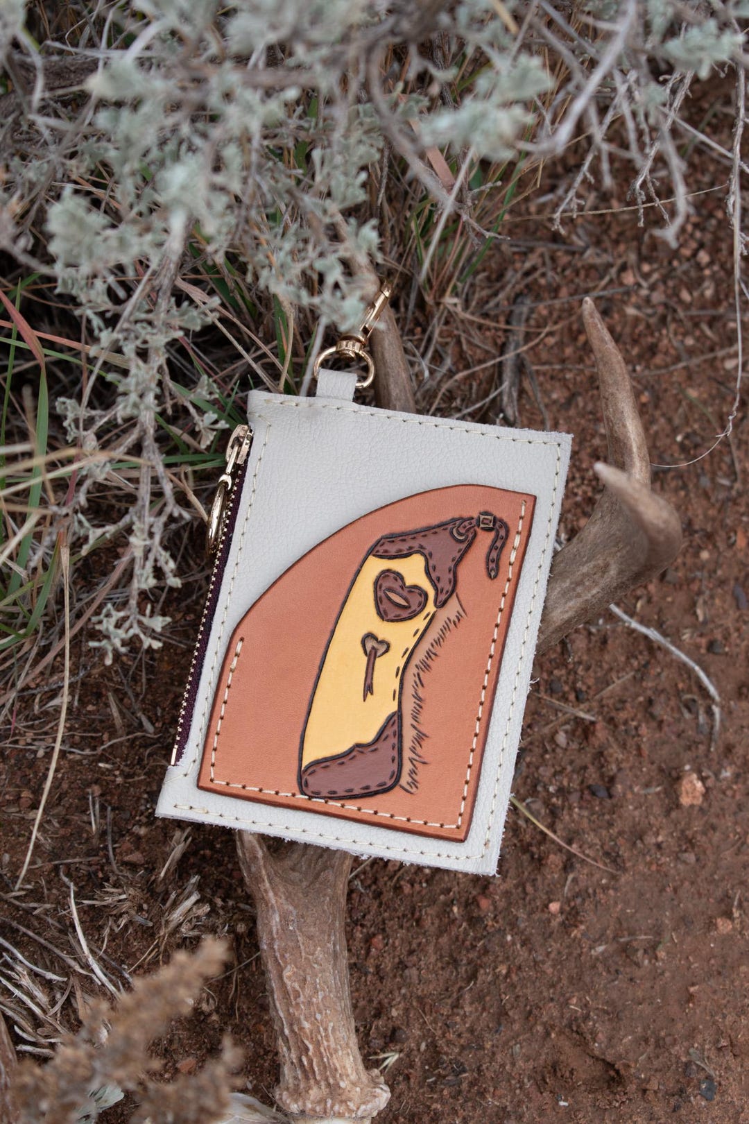 Tooled Leather Cowgirl Chaps Zipper Pouch Keychain Wallet - Etsy