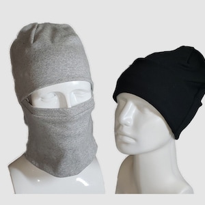 Gorra Scull con máscara facial desplegable. Patrón de descarga digital en PDF con instrucciones de costura y video tutorial