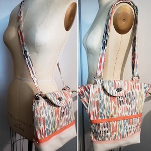 Sewing Purse pattern download. Expanding purse-tote pattern, Minimalist&#39;s convertible tote PDF, DIY purse pattern, Cross body Tote PDF.