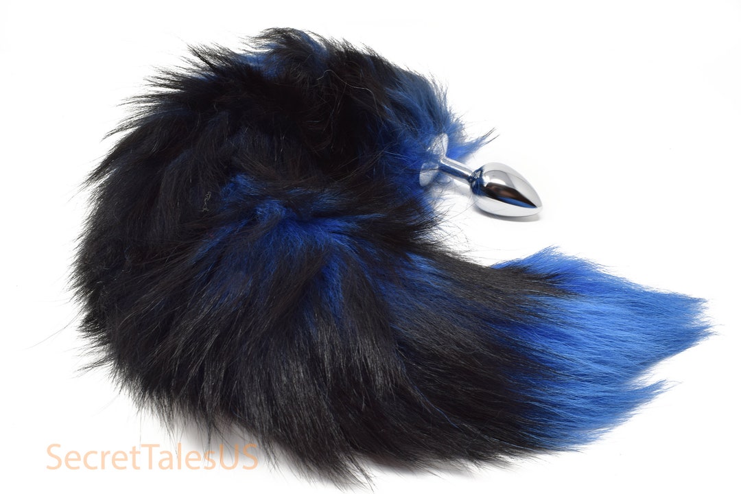 Plug Furro Tail Butt Plug / Fox Tail Butt Plug / Blue Tail Butt Plug / Furry Tail ...