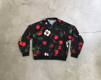 Vintage Cherry Flower Bomber