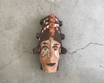 Vintage Clay Aztac Mayan Clay Sculptor