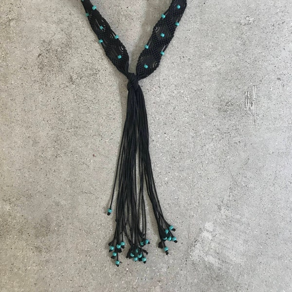 Vintage Native Beaded Necklace Belt