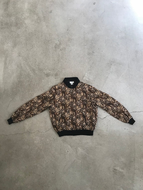 Vintage Animal Print Bomber - image 3