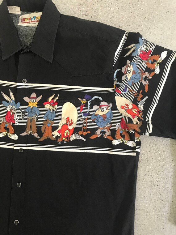 Vintage Karman Looney Tune Western Button Up - image 2