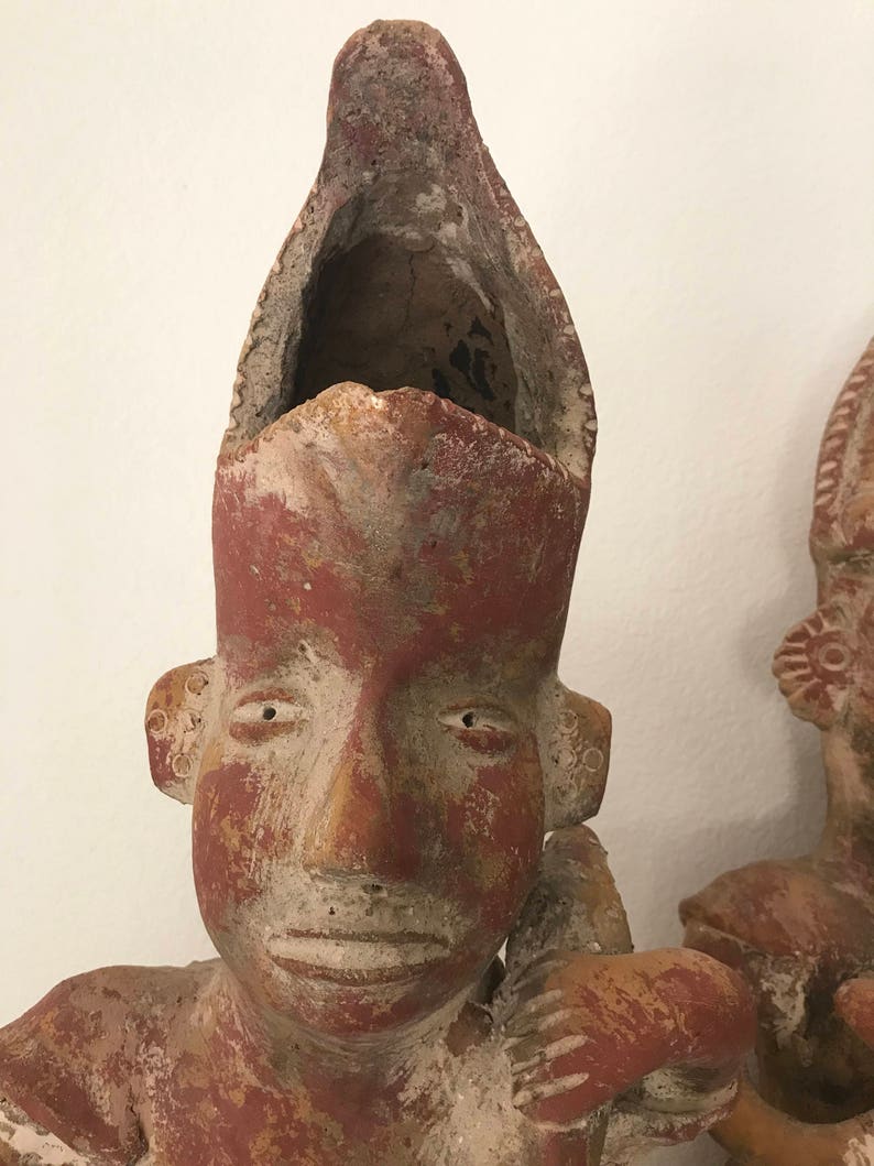 Vintage Myan / Aztec Clay Sculptures Etsy
