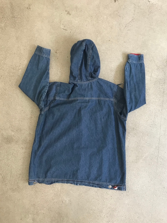 Vintage Hooded Denim Jacket - image 3