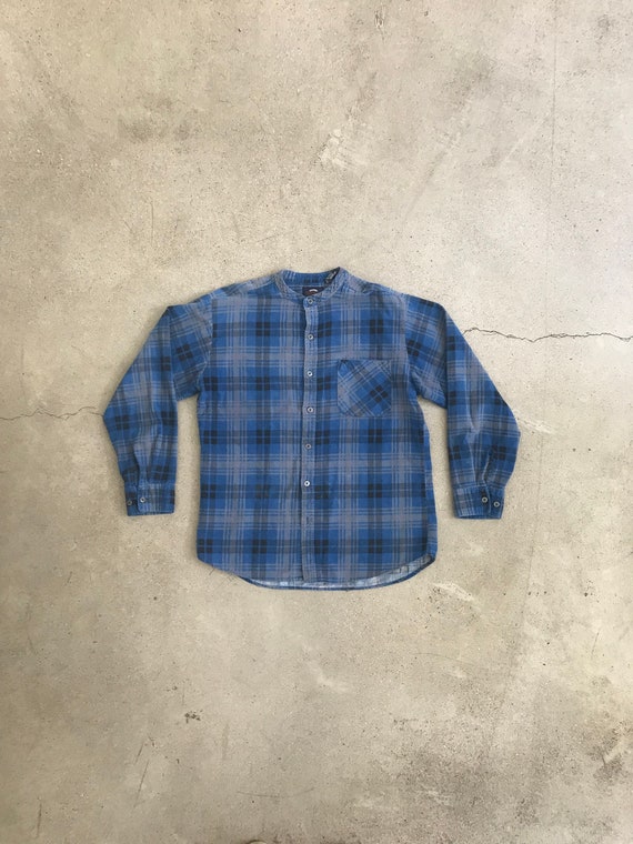 Vintage Mandarin Neck Flannel