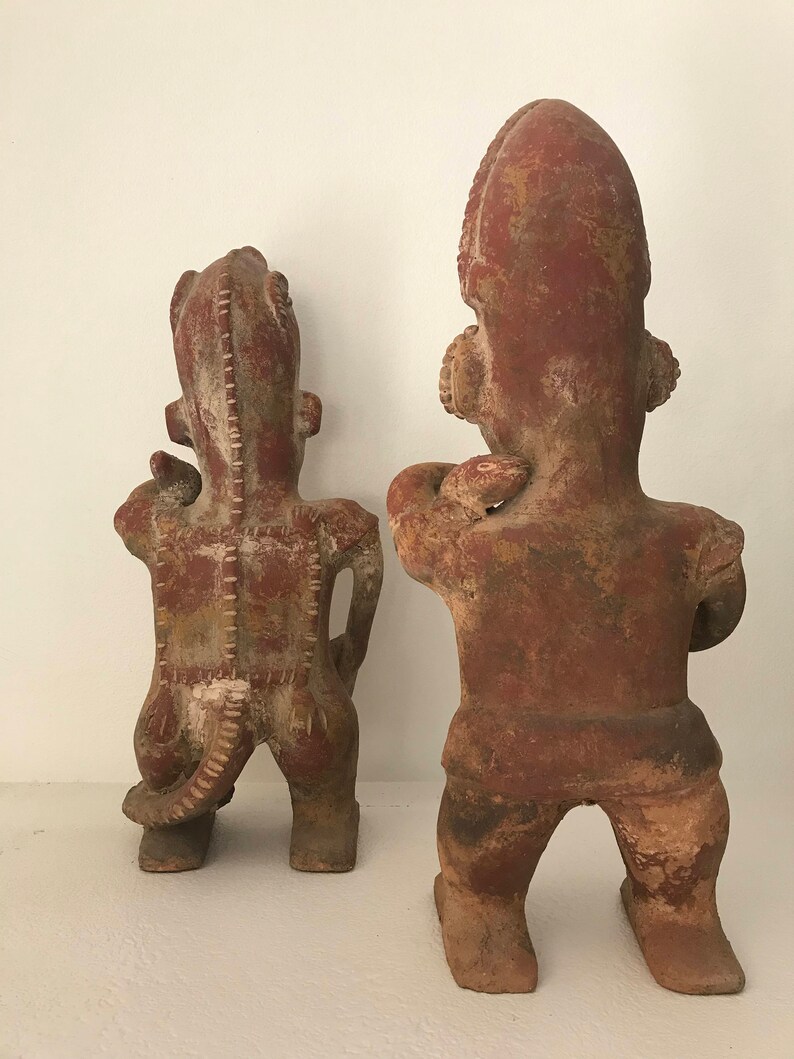 Vintage Myan / Aztec Clay Sculptures Etsy