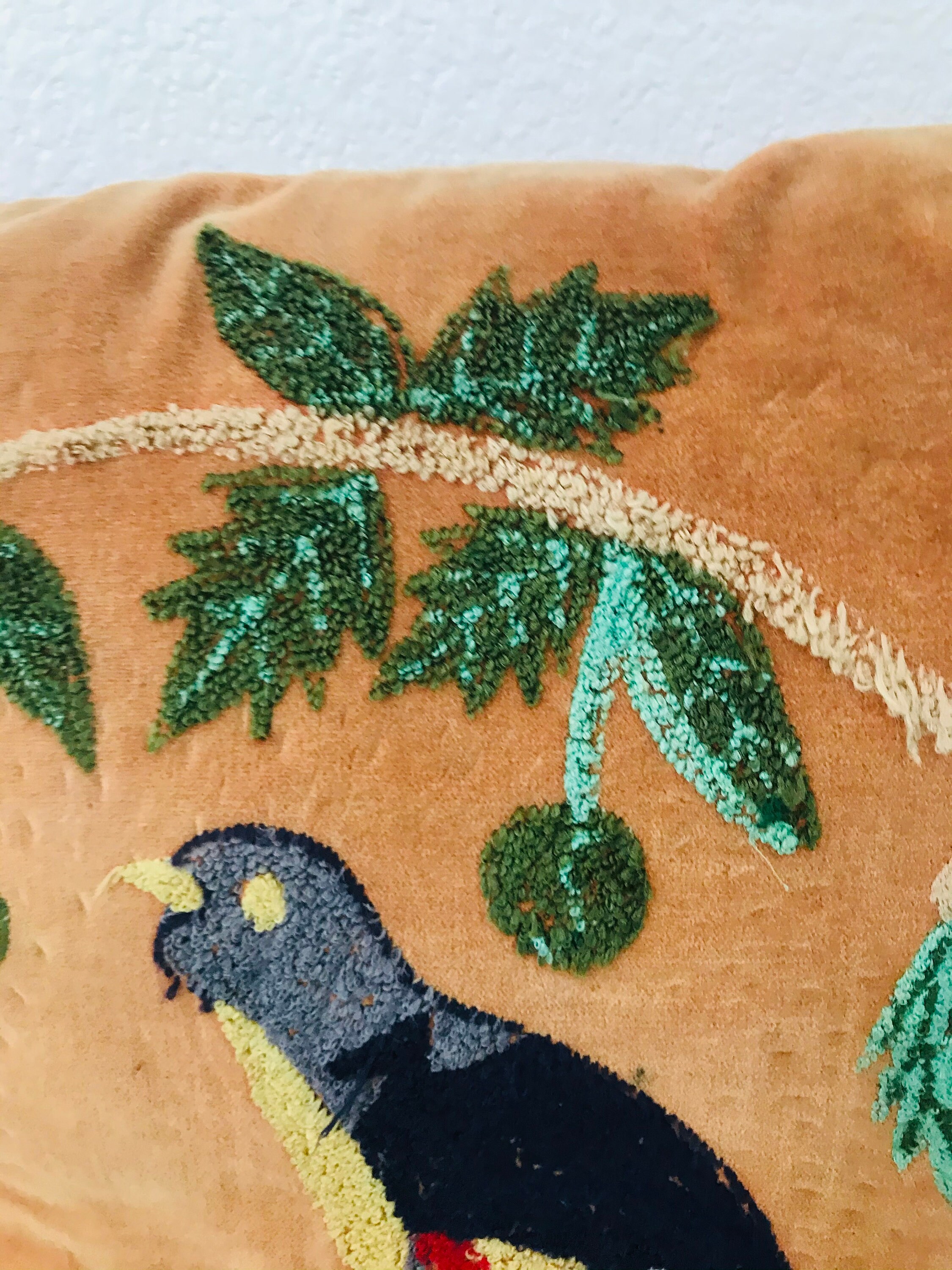 Vintage Bird Pillow Etsy