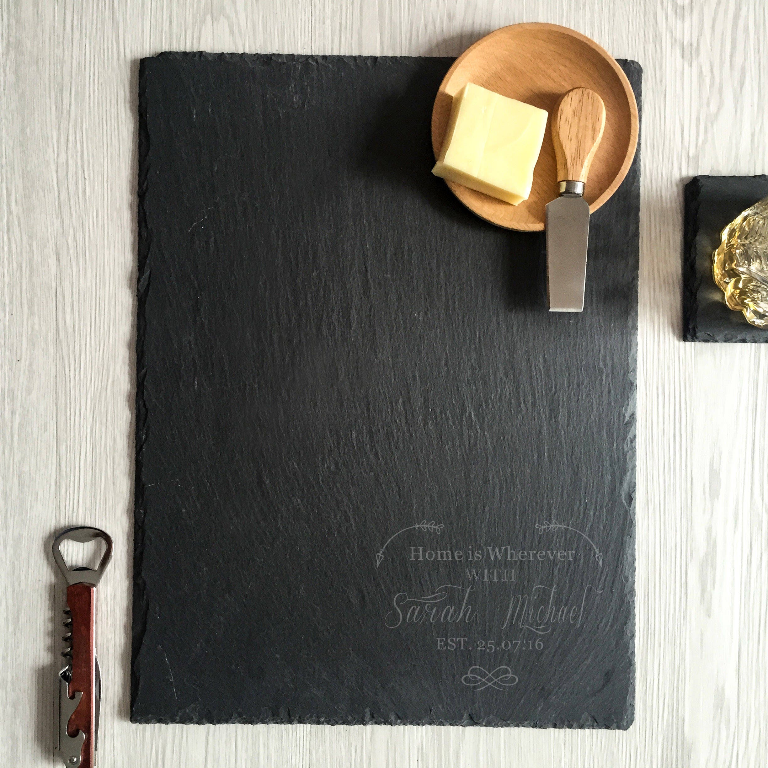 Custom Cheese Board Personalized Slate Cutting Board Laser - Etsy